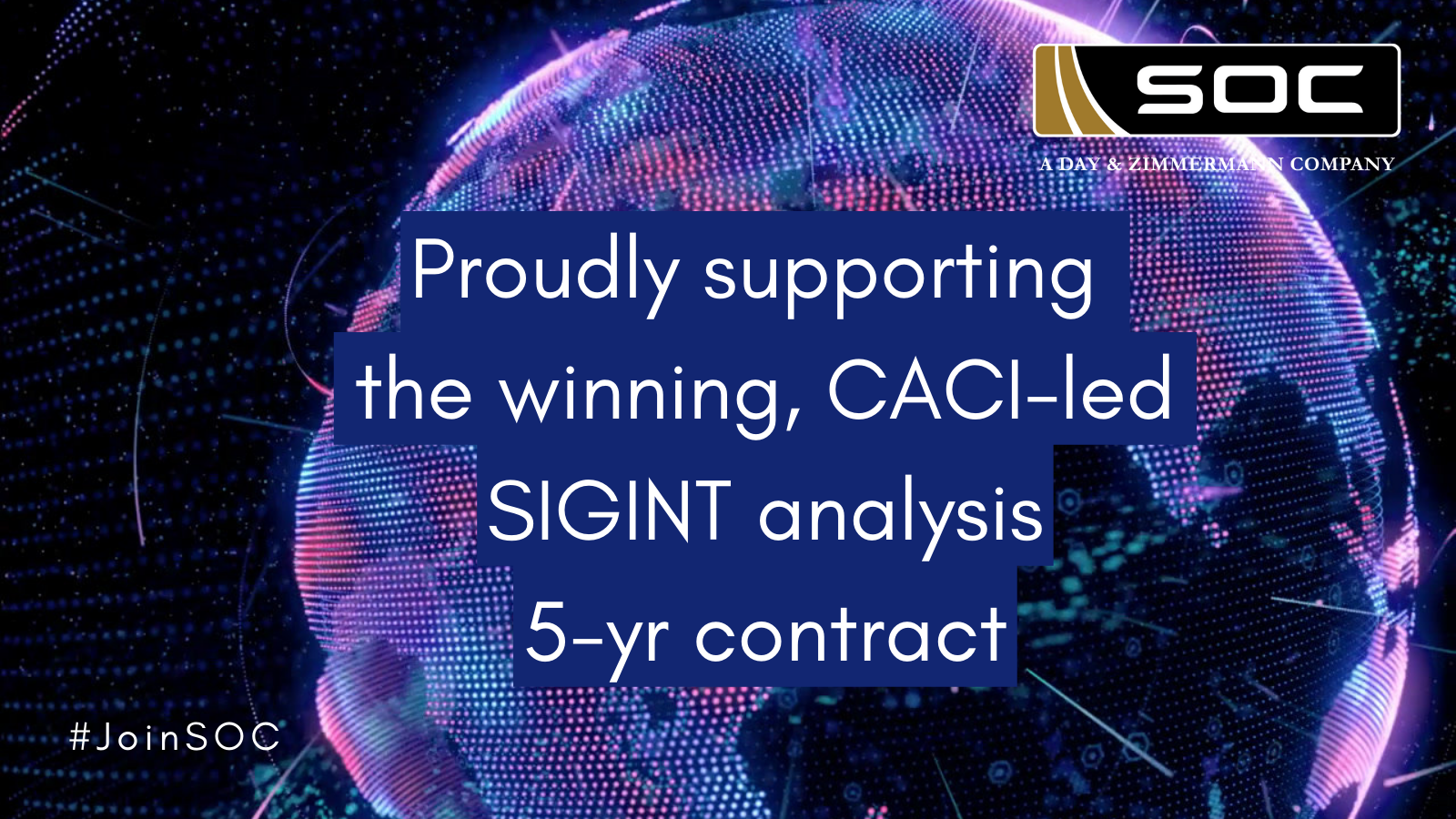 SOC on winning SIGINT Analysis Contract
