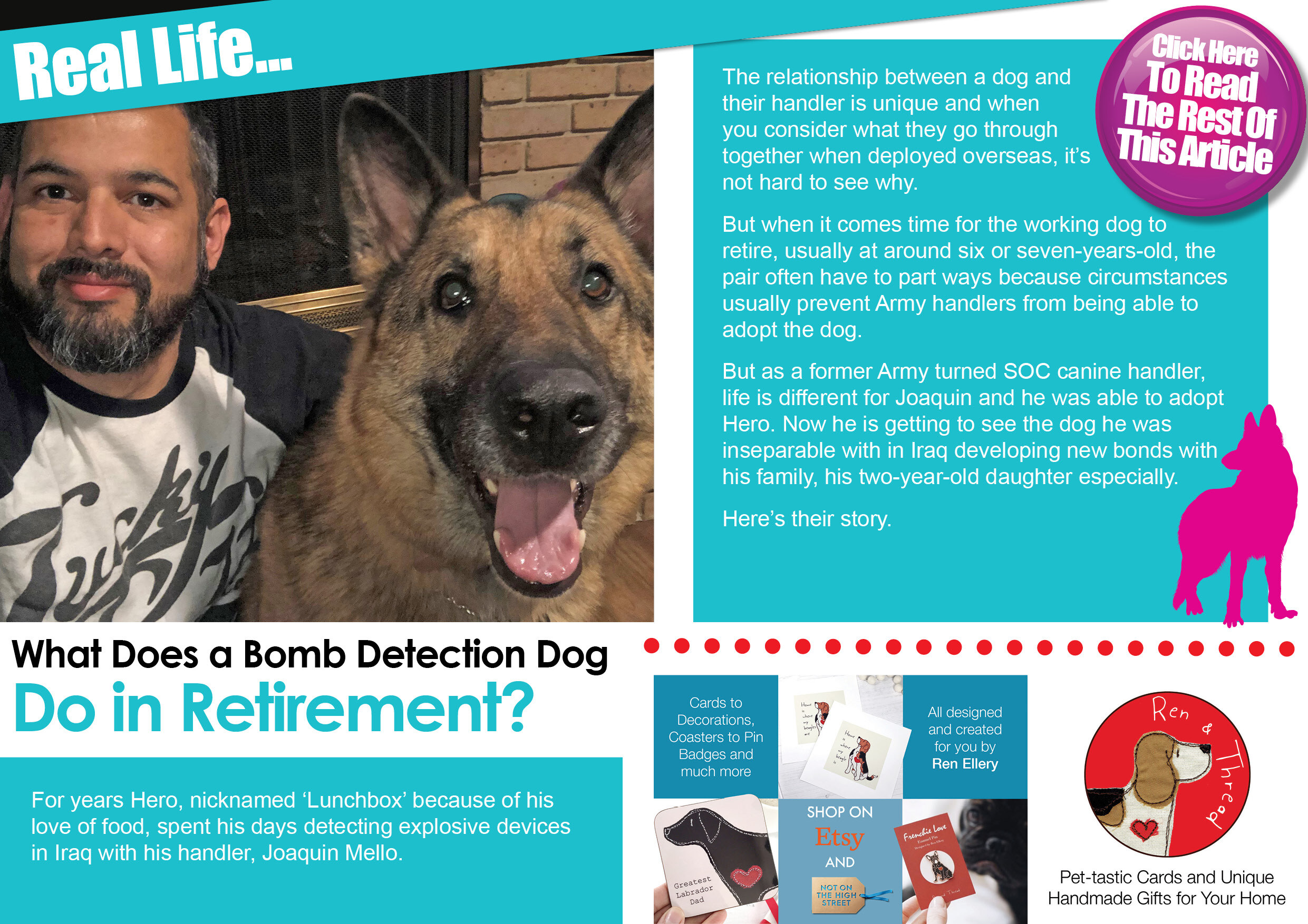 IN THE NEWS: SOC Canine Handler and Retired Dog Featured in K9 Magazine