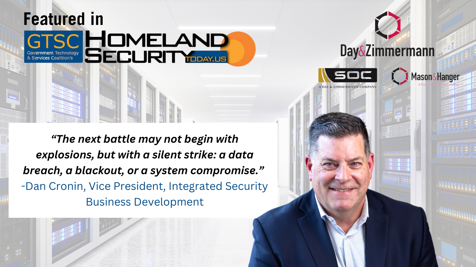 IN THE NEWS: Dan Cronin featured in Homeland Security Today
