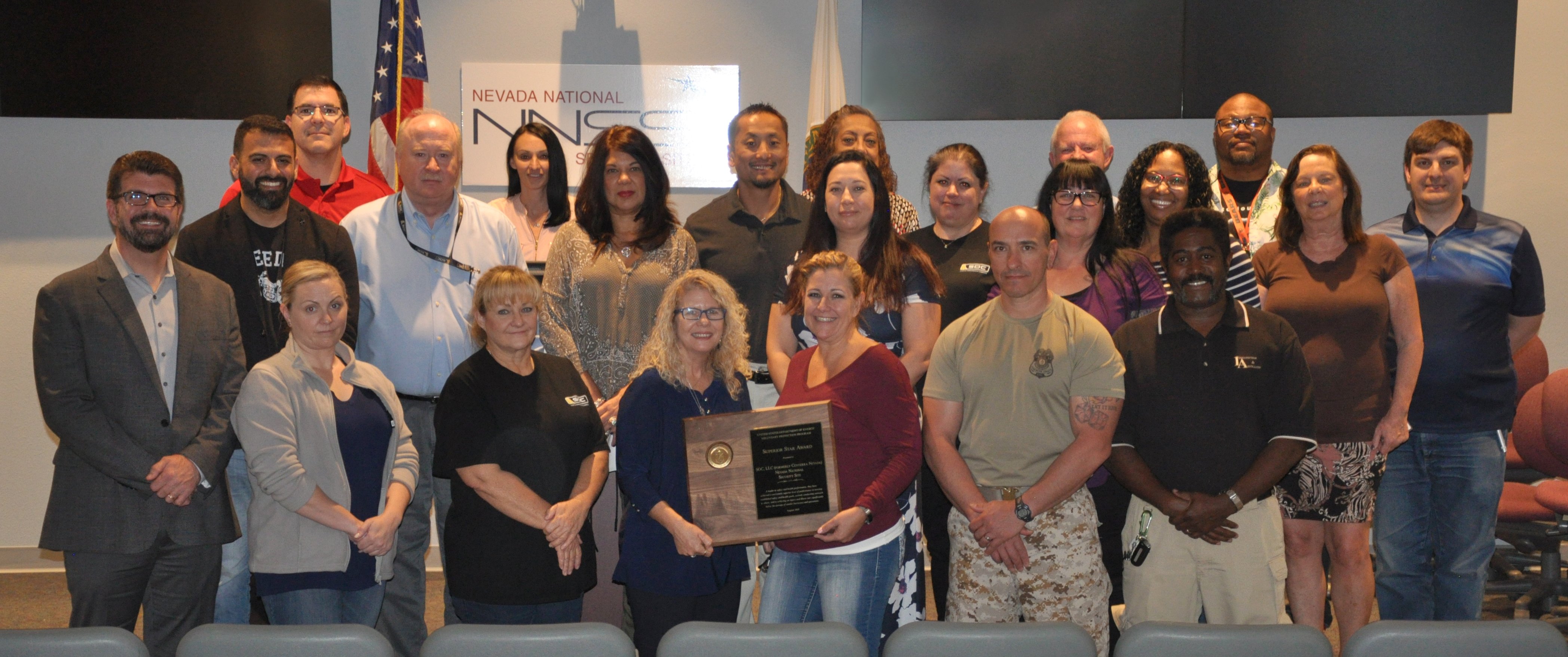 SOC at NNSS Receives Superior Star Award from Department of Energy