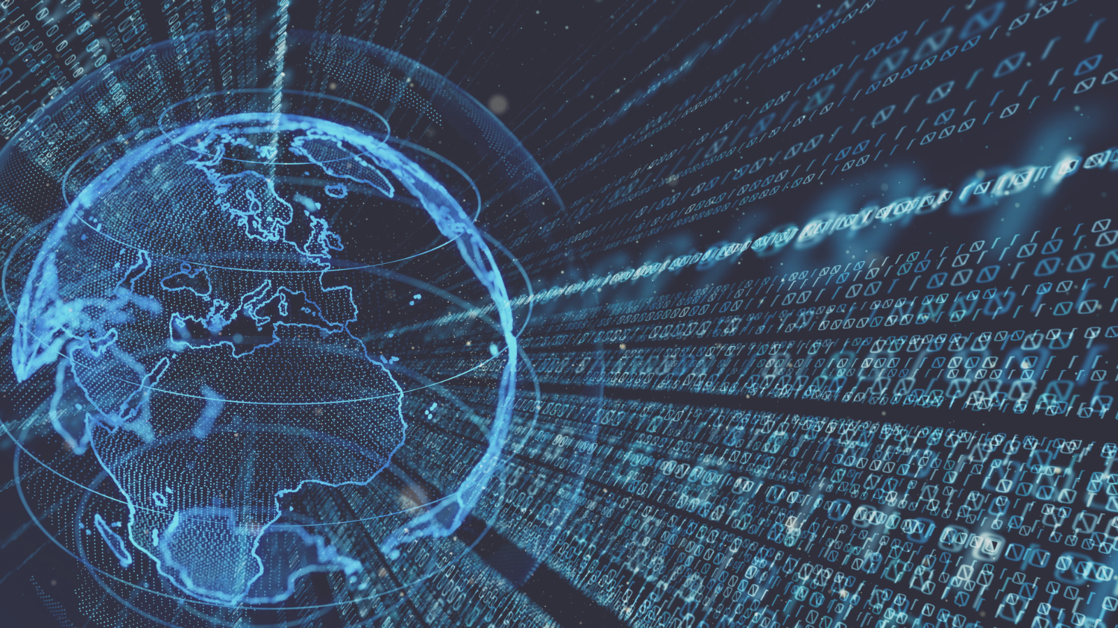 blue globe graphic