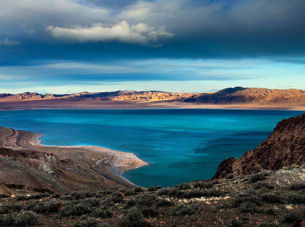rocky lake shore