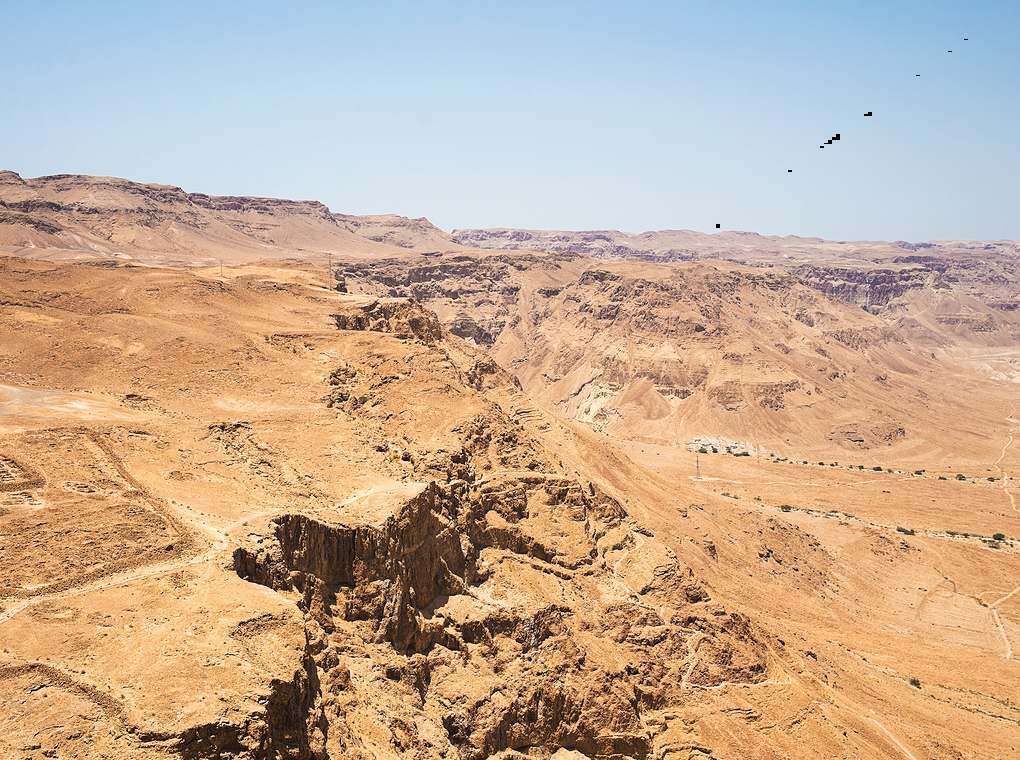 aerial view of desert region