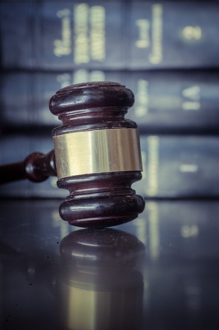 gavel and books