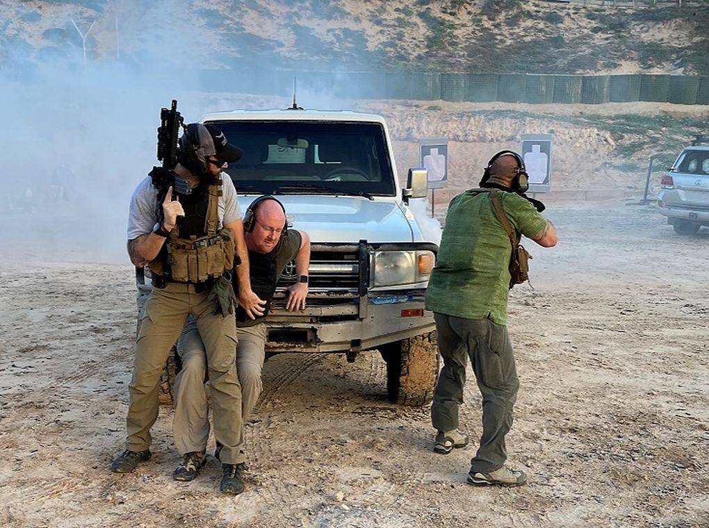 security operations practical drill involving vehicle