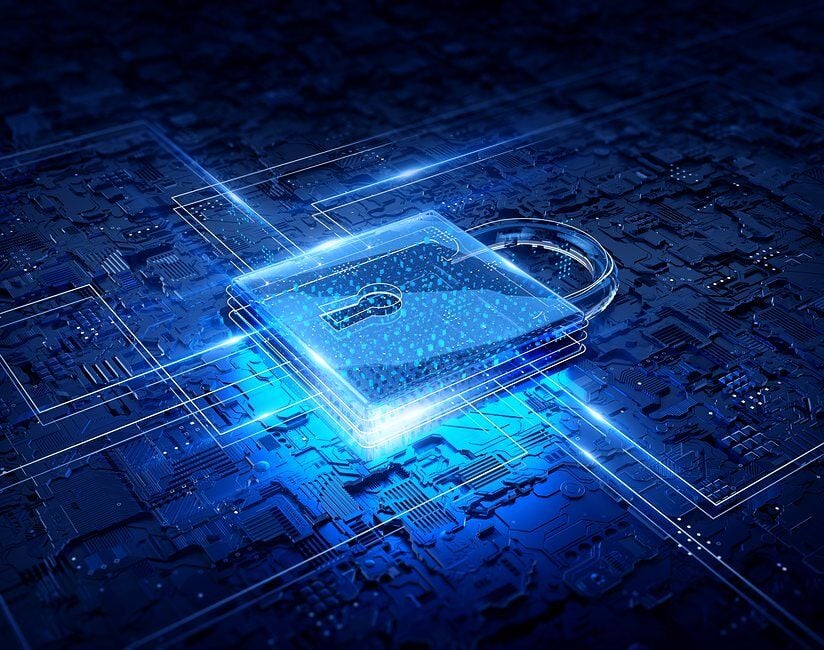 cyber lock digital graphic