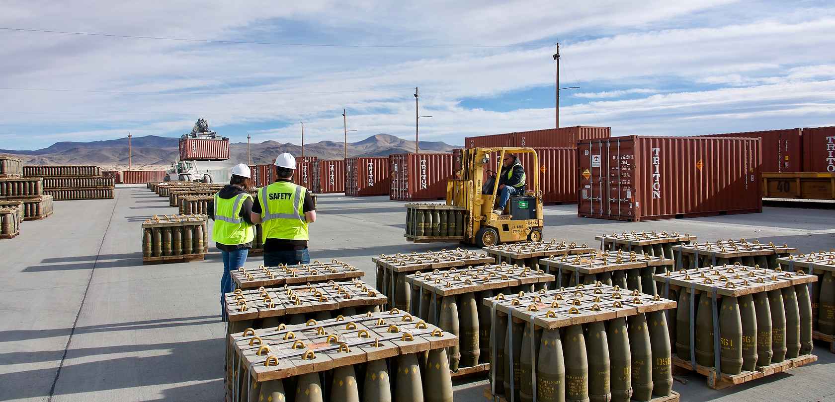 storage yard of munitions