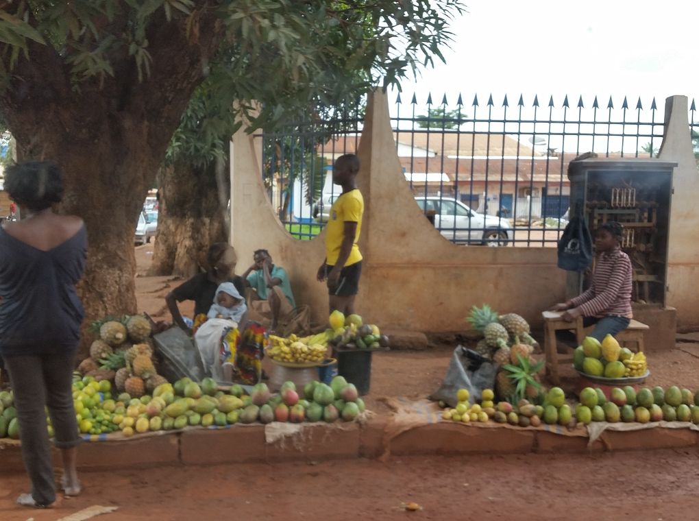 fruit vendors selling wares outside